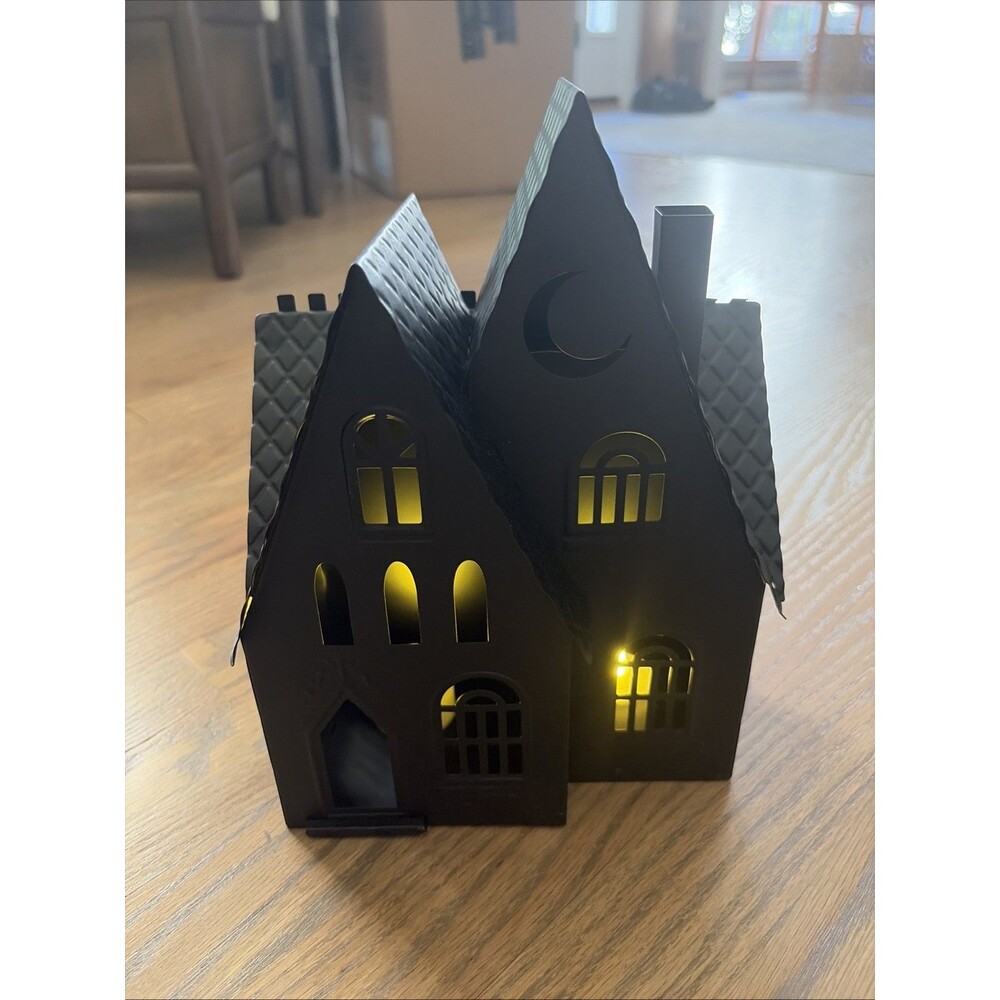 Halloween Target Light-Up Black Metal Haunted House Spooky Hyde Eek NEW